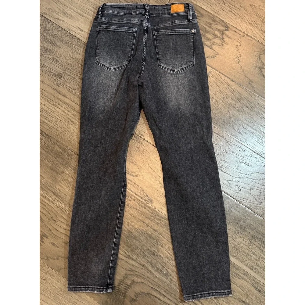 Judy Blue Jeans JB88130 Boyfriend Fit Black Stretch Denim Mid-Rise Size 5/27 - Picture 8 of 11